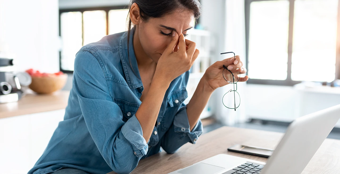 Stressed woman needing help sleeping at night