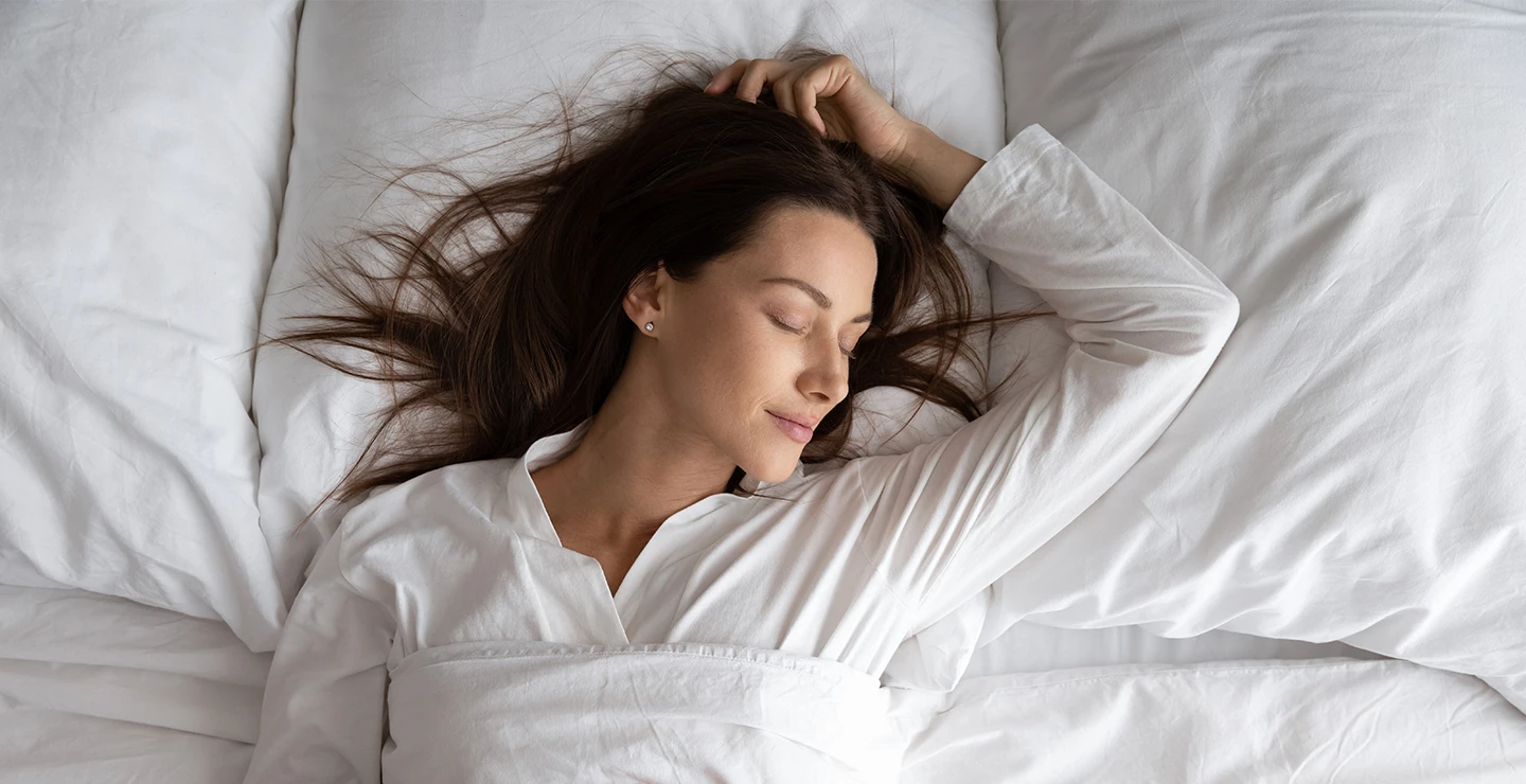 Woman peacefully sleeping 