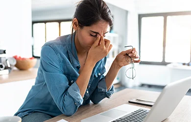 Stressed woman needing help sleeping at night