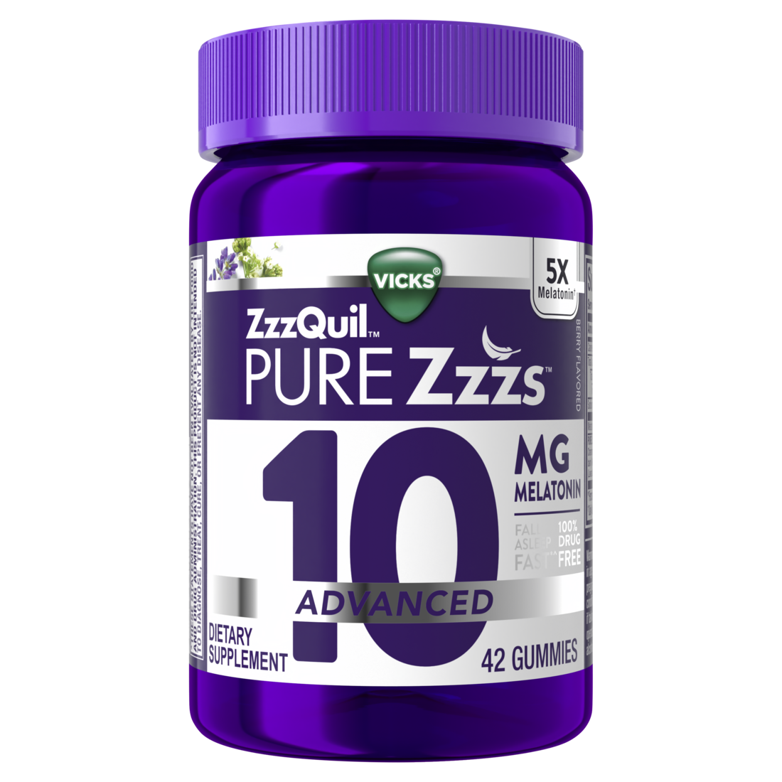 ZzzQuil PURE Zzzs Advanced 10mg Melatonin Gummies